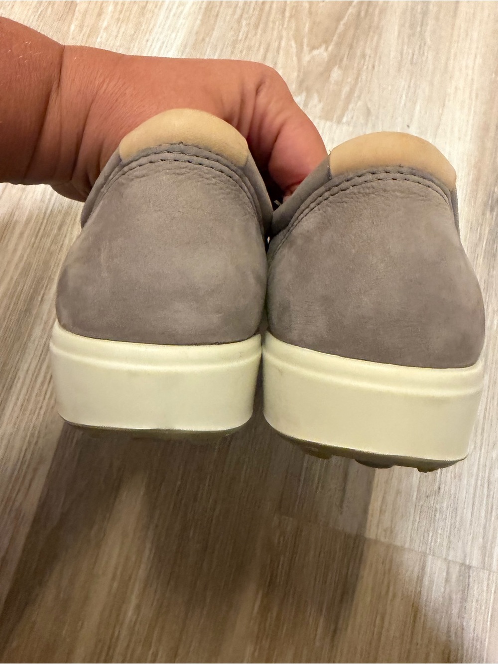 NEW ECCO Soft 7 Womens EU 42 US 11-11.5 Warm Grey Nubuck Leather Sneakers NWOB - Picture 11 of 12